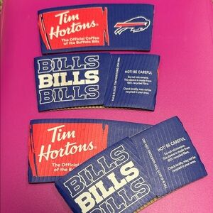 Buffalo Bills 2025 Tim Hortons Recycled Cardboard Coffee Sleeves